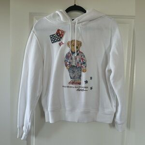Ralph Lauren white hoodie size M